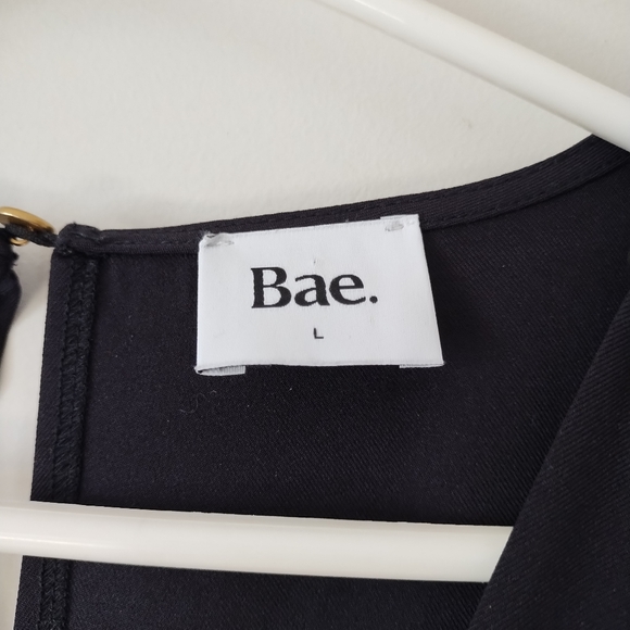 BAE THE LABEL Australia Black Stretch Jersey Wrap Dress L - Maternity - Picture 3 of 5